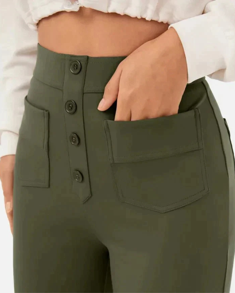 Ines | Pantalon Élastiqué pour femme | Taille haute