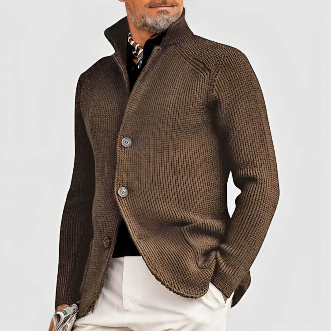 Cardigan Chaud Pour Hommes | Col Montant