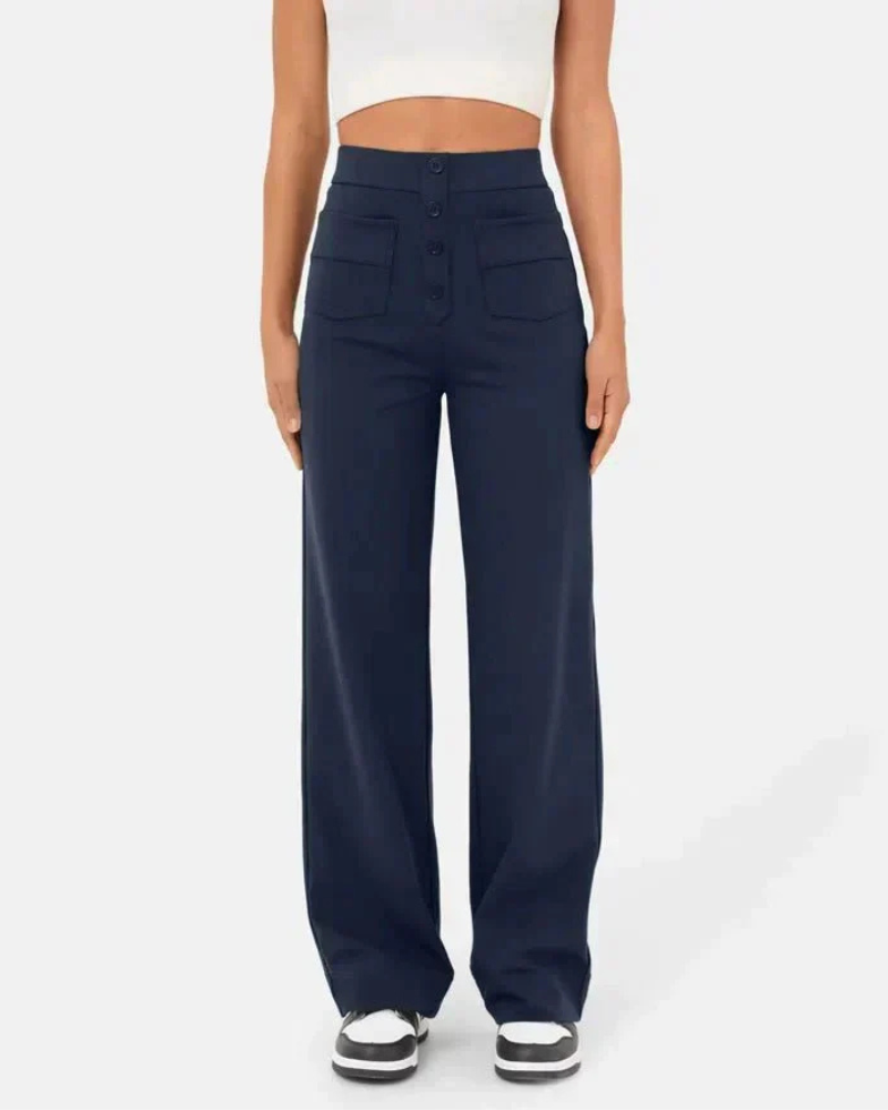 Ines | Pantalon Élastiqué pour femme | Taille haute