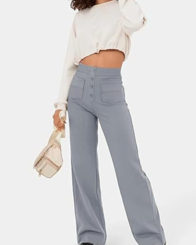 Ines | Pantalon Élastiqué pour femme | Taille haute