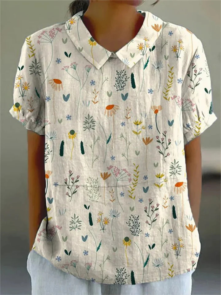 Chemisier Imprimé Fleurs Sauvages Pour Femme | Chic