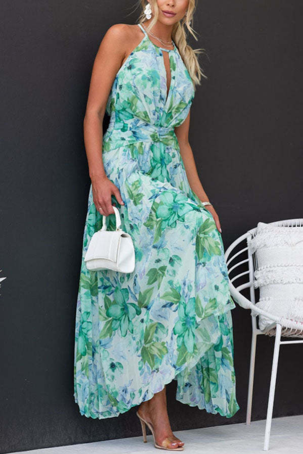 Robe Fleurie Charmant Pour Femme | Maxi