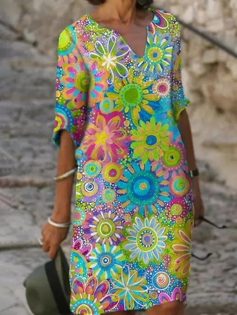Robe d'été Vibrante Pour Femme | Midi