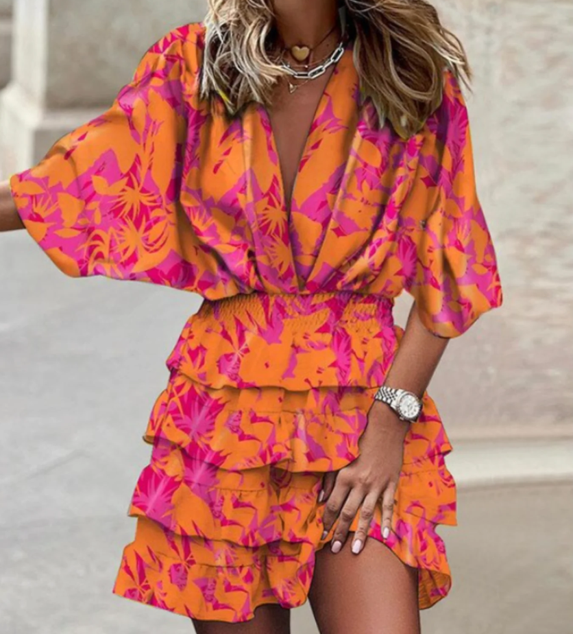 Monique | Robe d'été Fleurie Pour Femme | Mini