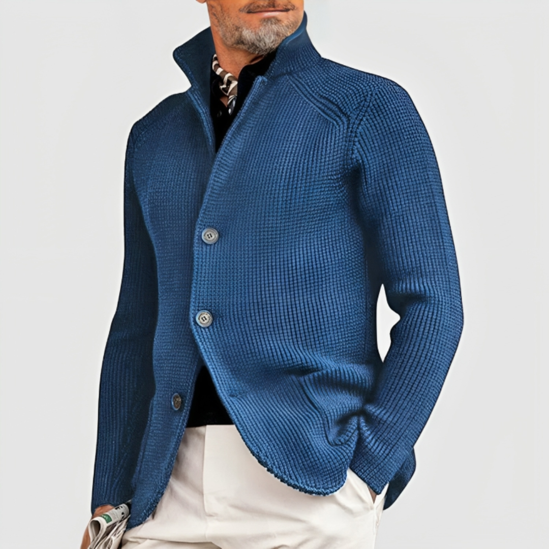 Cardigan Chaud Pour Hommes | Col Montant