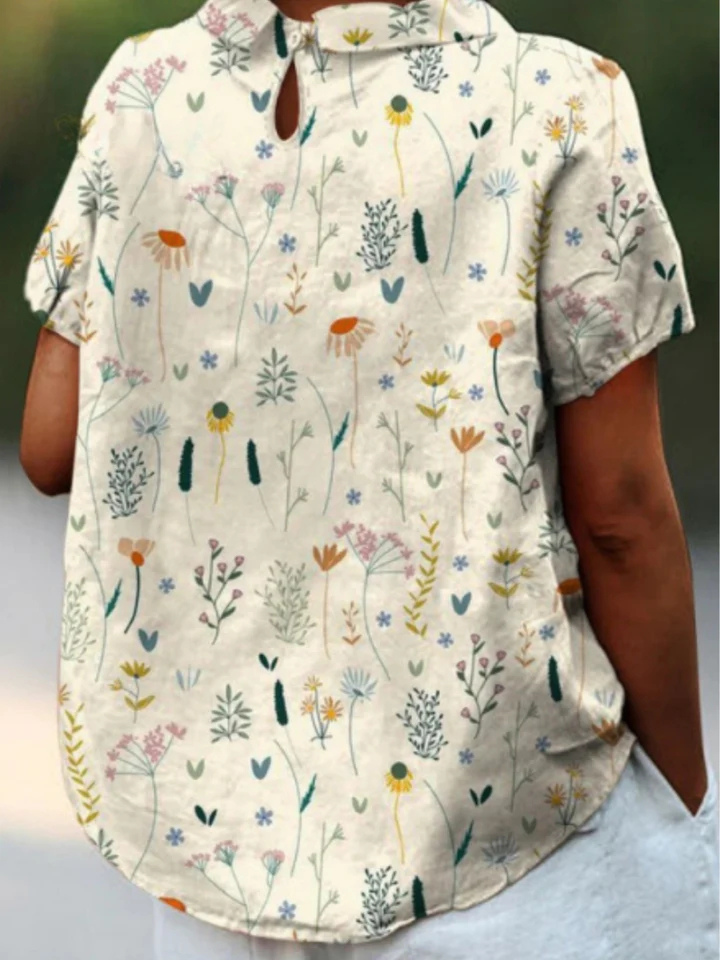 Chemisier Imprimé Fleurs Sauvages Pour Femme | Chic