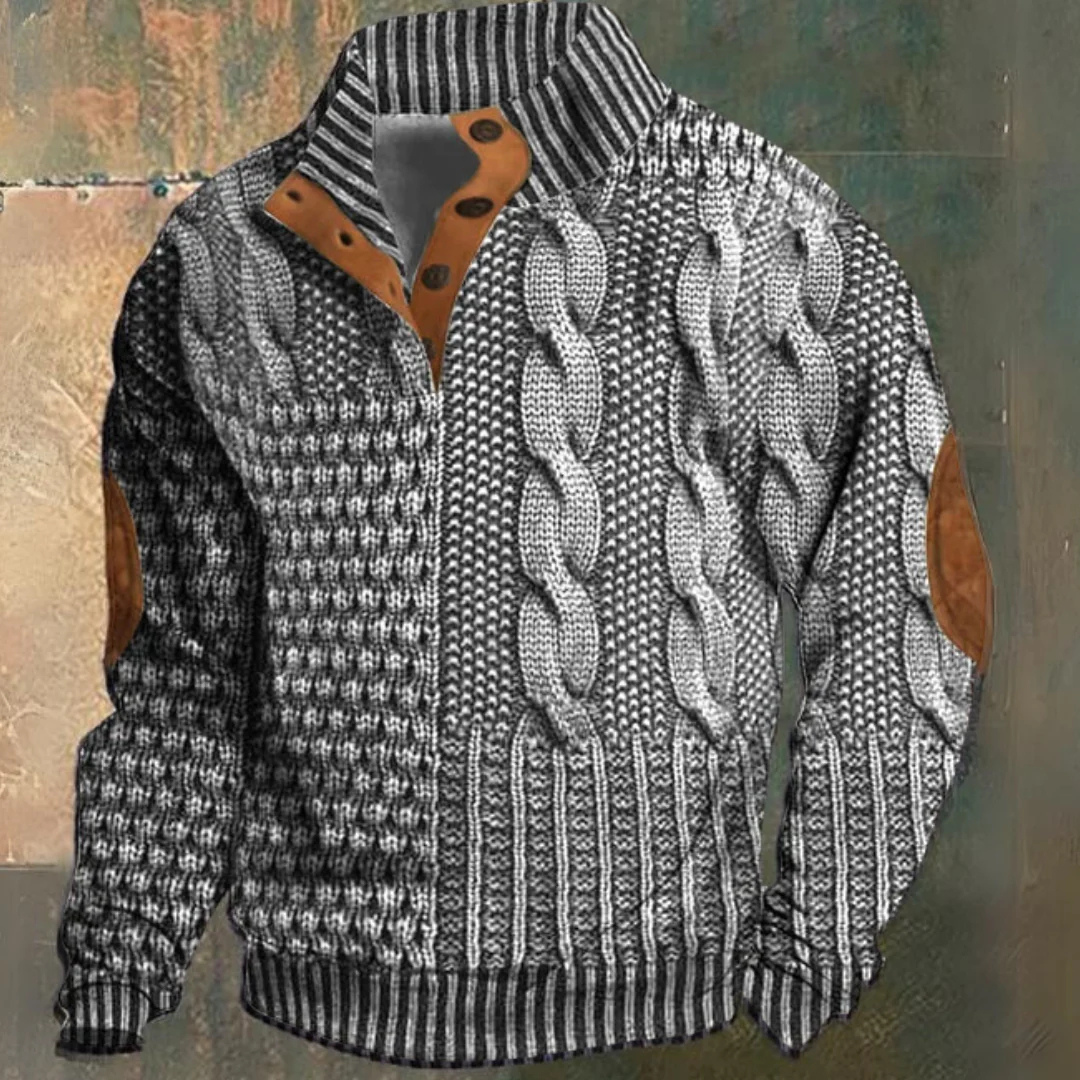 Pull Chaud Pour Hommes | Fermeture à Demi-Bouton
