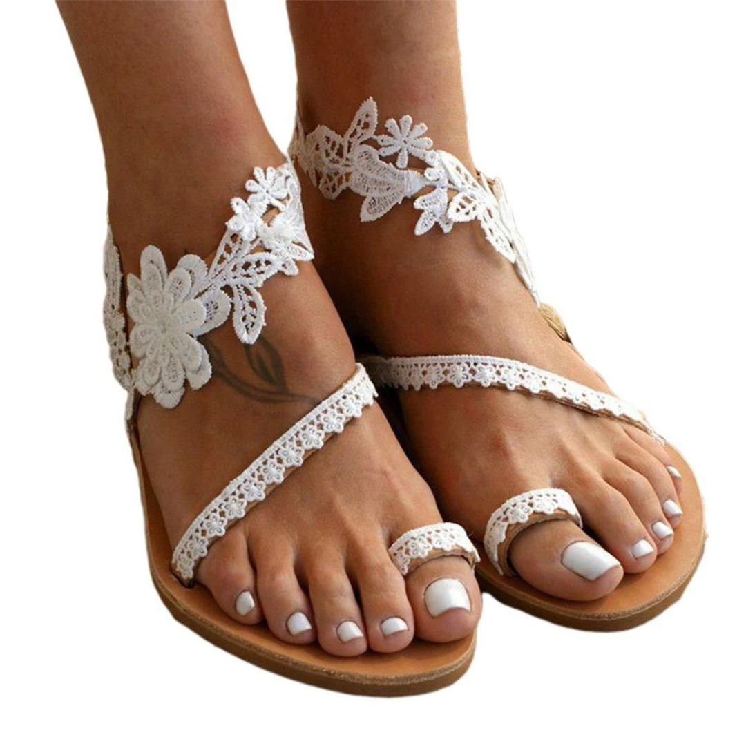 Sandales Lacets Pour Femme | Plates