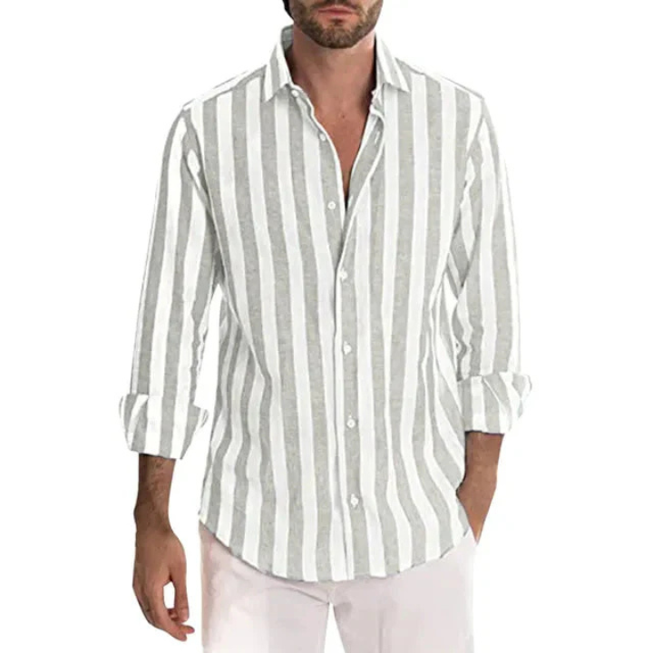 Chemise Rayé Pour Hommes | Manche Longue