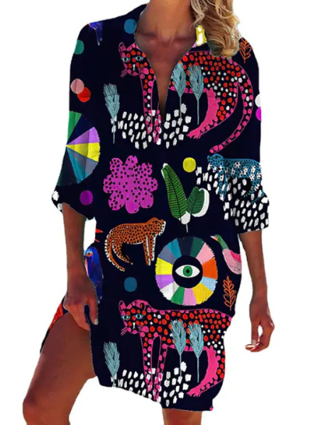 Robe de Plage Vibrante Pour Femme | Mini