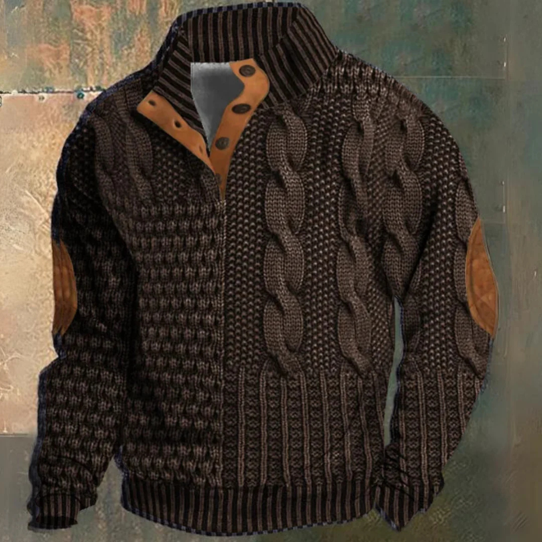 Pull Chaud Pour Hommes | Fermeture à Demi-Bouton