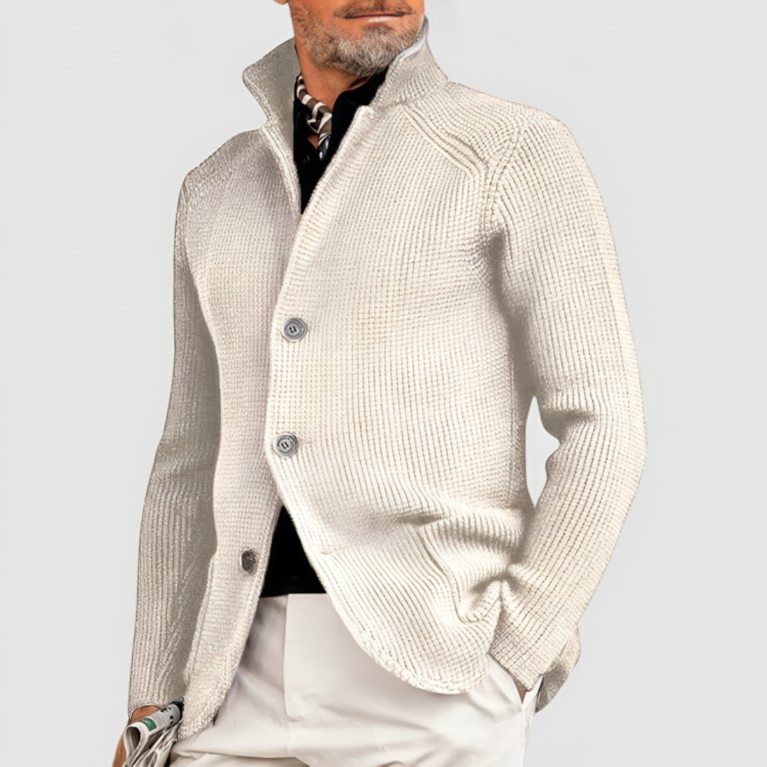Cardigan Chaud Pour Hommes | Col Montant