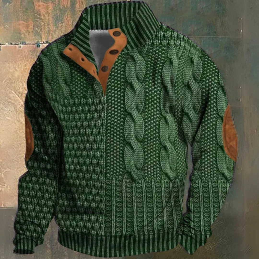 Pull Chaud Pour Hommes | Fermeture à Demi-Bouton