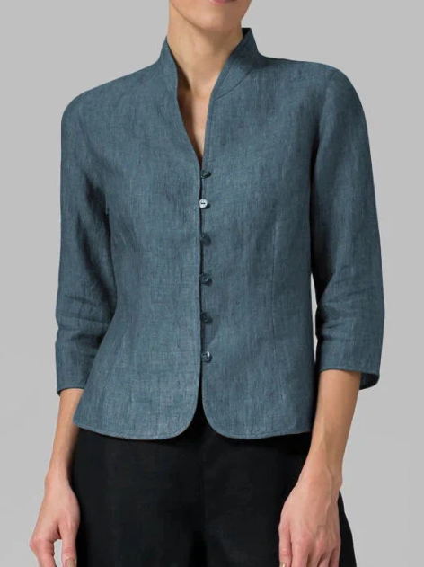 Chemise Collier Haut Pour Femme | Manches de Bracelet