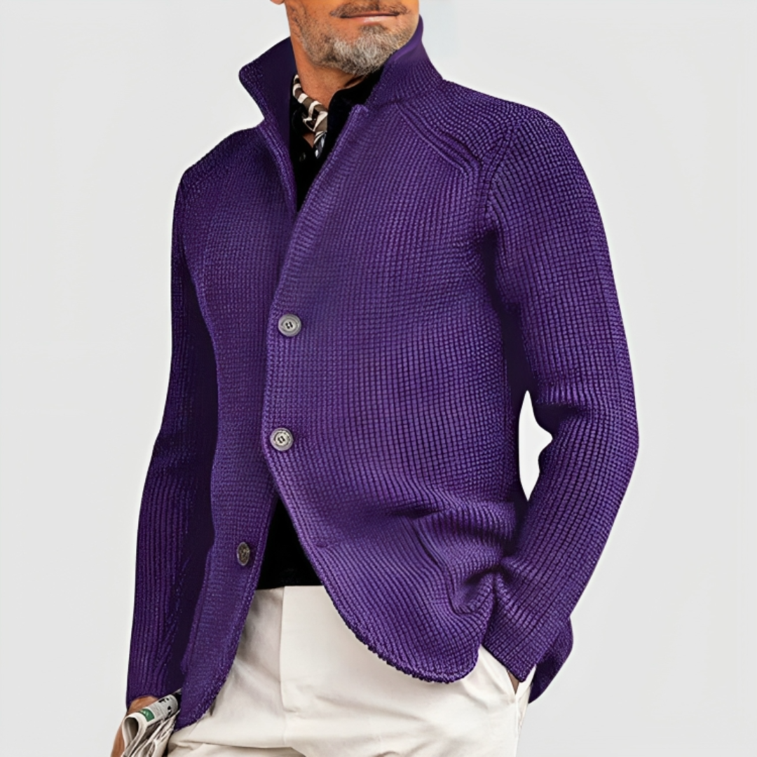 Cardigan Chaud Pour Hommes | Col Montant