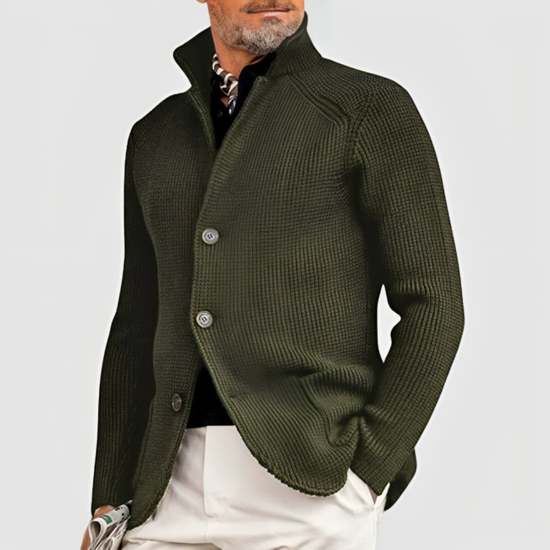 Cardigan Chaud Pour Hommes | Col Montant