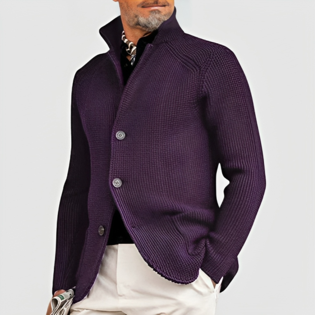 Cardigan Chaud Pour Hommes | Col Montant
