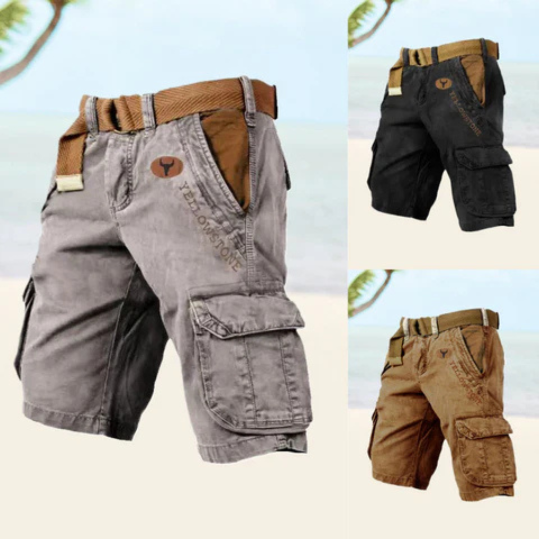 Cedric | Pantacourt Cargo Pour Hommes | Robuste