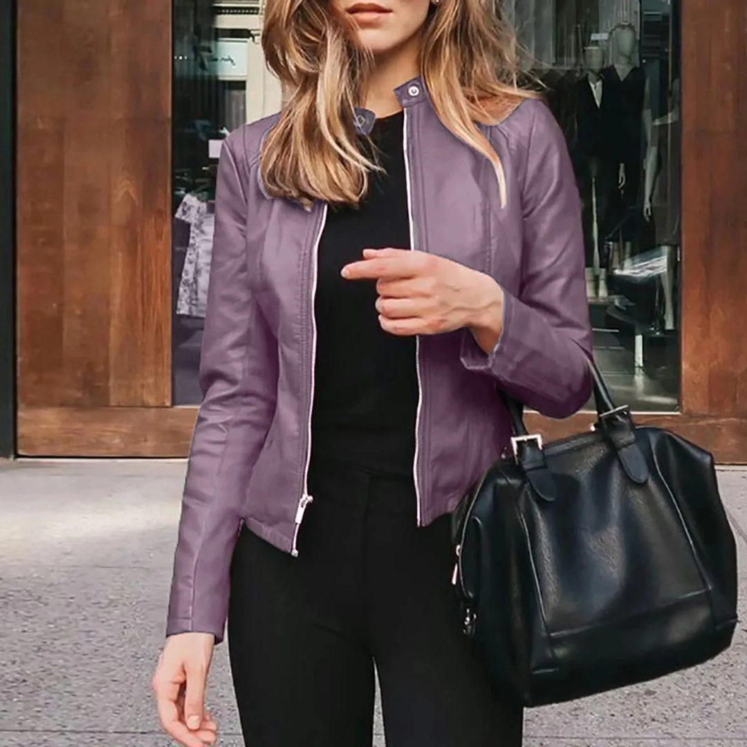 Sophie | Veste Style Motard Pour Femme | Court