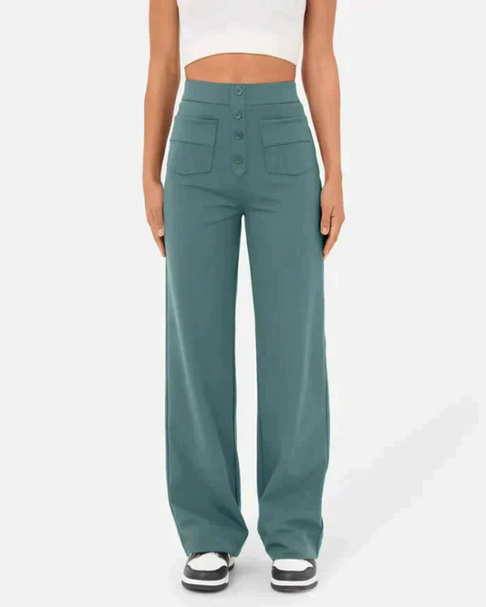 Ines | Pantalon Élastiqué pour femme | Taille haute