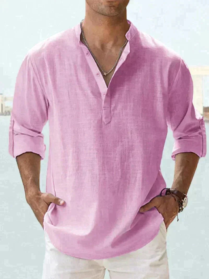 Chemise Confortable Pour Hommes | Fermeture à Demi-Bouton