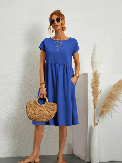 Robe d'été Manche Courte Pour Femme | Midi
