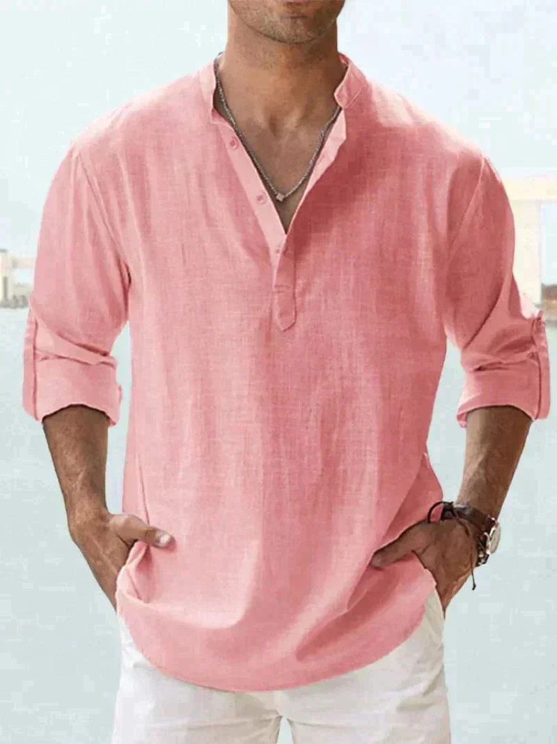 Chemise Confortable Pour Hommes | Fermeture à Demi-Bouton