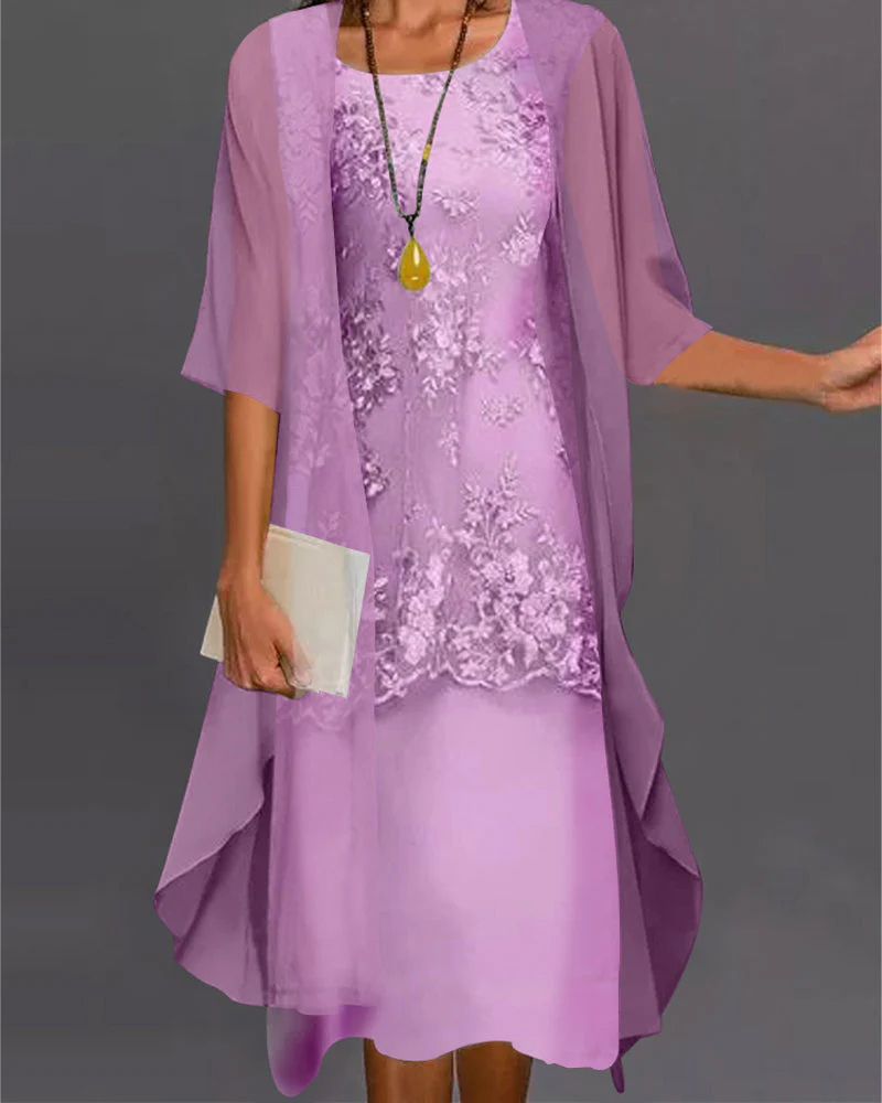 Robe Deux Piècess Nostalgique Pour Femme | Mini