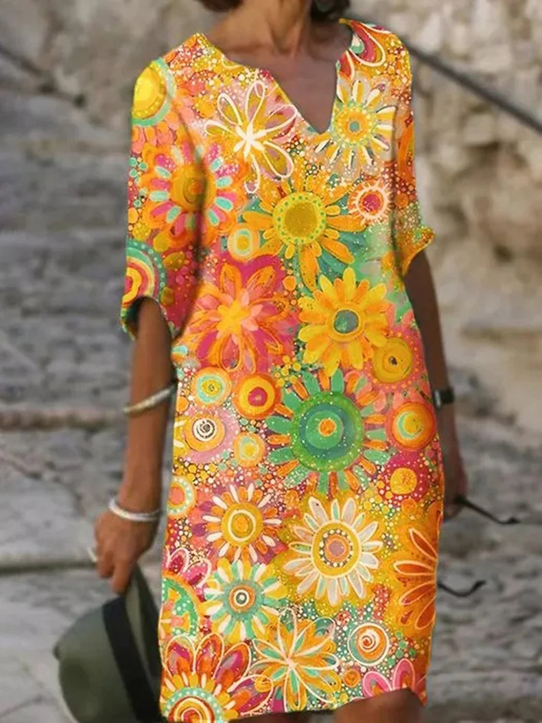 Robe d'été Vibrante Pour Femme | Midi