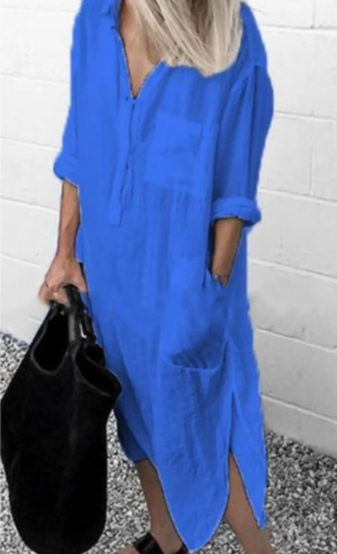 Robe Chemise Légèreté  Pour Femme | Maxi