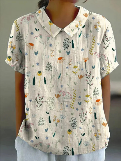 Chemisier Imprimé Fleurs Sauvages Pour Femme | Chic