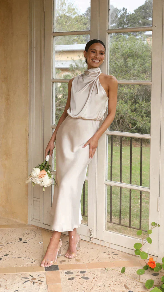Robe d'invitée de Mariage Brillant Pour Femme | Maxi