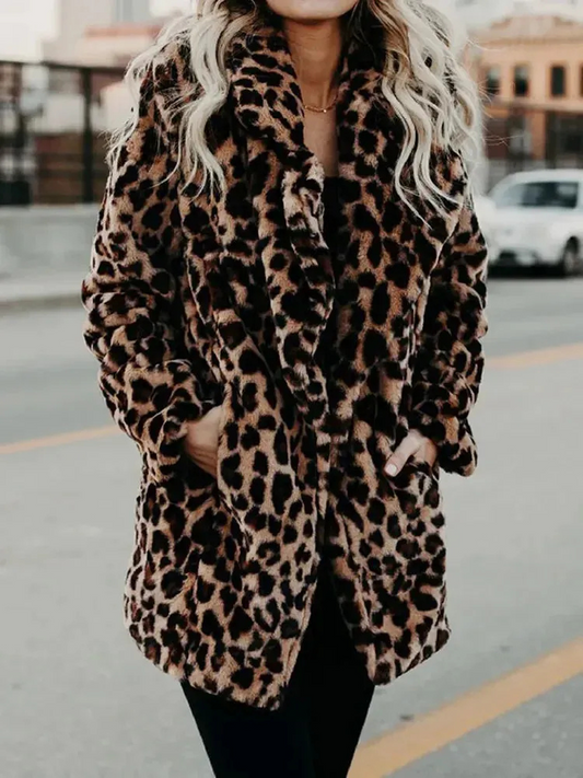 Manteau Imprimé Léopard Pour Femme | Hiver