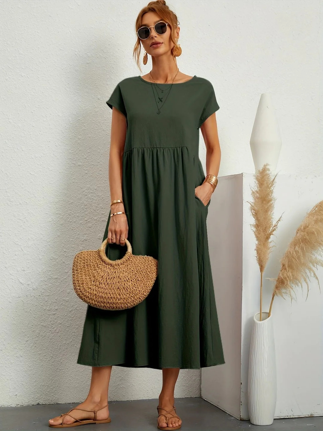 Robe d'été Minimaliste Pour Femme | Midi