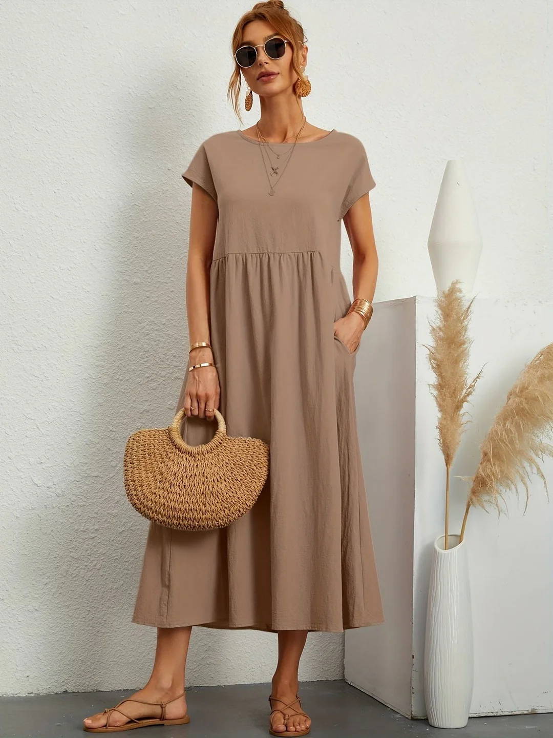 Robe d'été Minimaliste Pour Femme | Midi