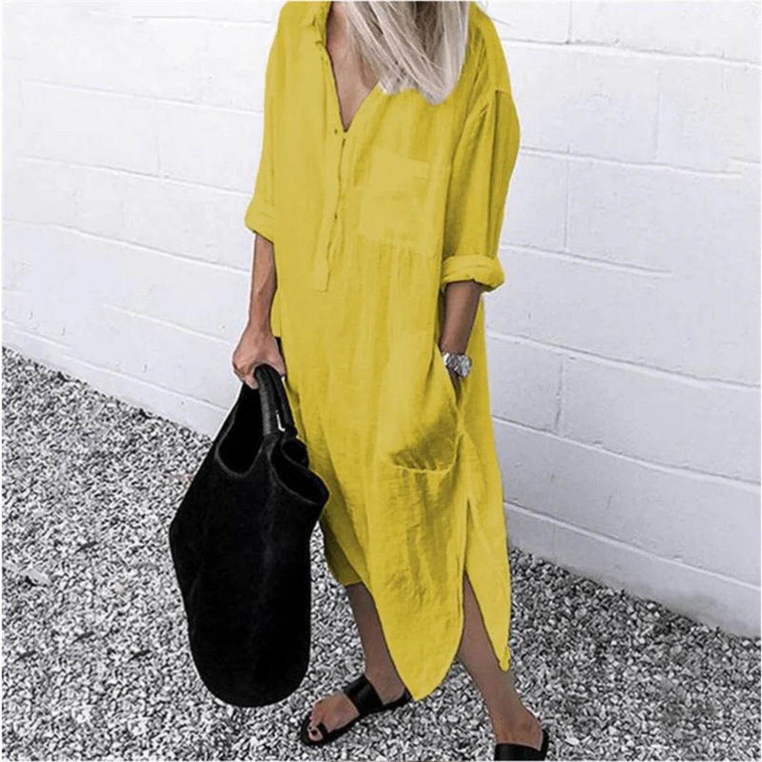 Robe Chemise Légèreté  Pour Femme | Maxi
