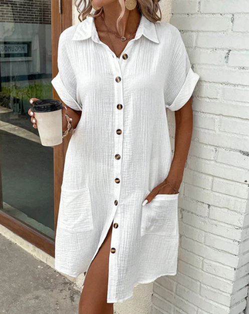 Robe Chemise Butonné Pour Femme | Mini