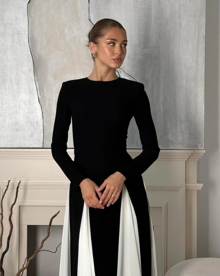 Robe de Soirée Avec Détails Epissés Pour Femme | Maxi