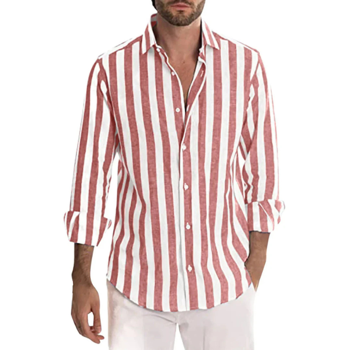 Chemise Rayé Pour Hommes | Manche Longue