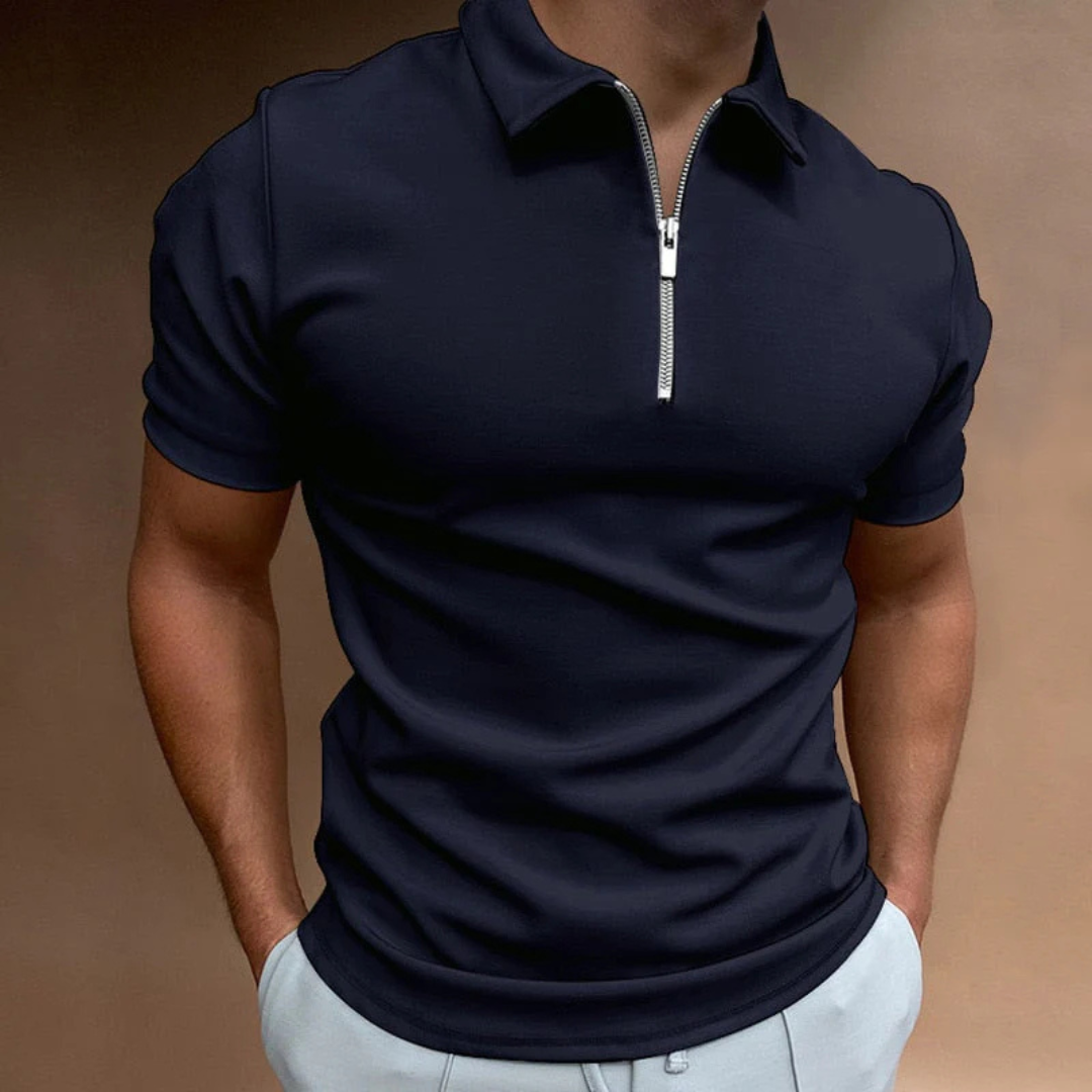 Polo Fermeture à Demi Zippée Pour Hommes | Manche Courte