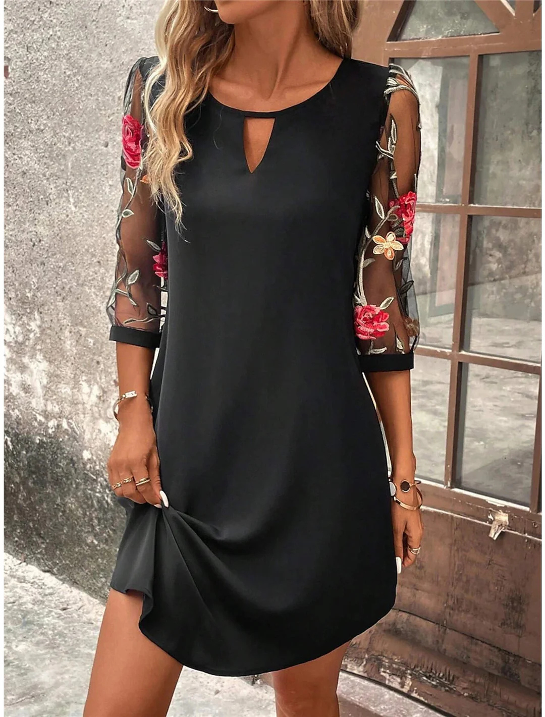 Robe Manches Trois-Quarts Pour Femme | Mini