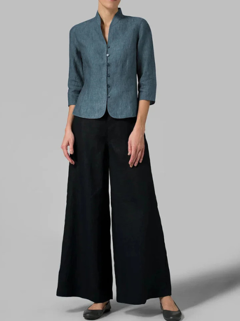 Chemise Collier Haut Pour Femme | Manches de Bracelet