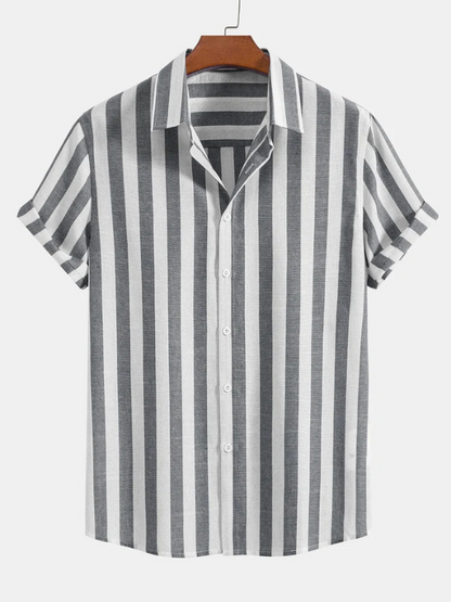 Baron | Polo Rayé Pour Hommes | Manche Courte