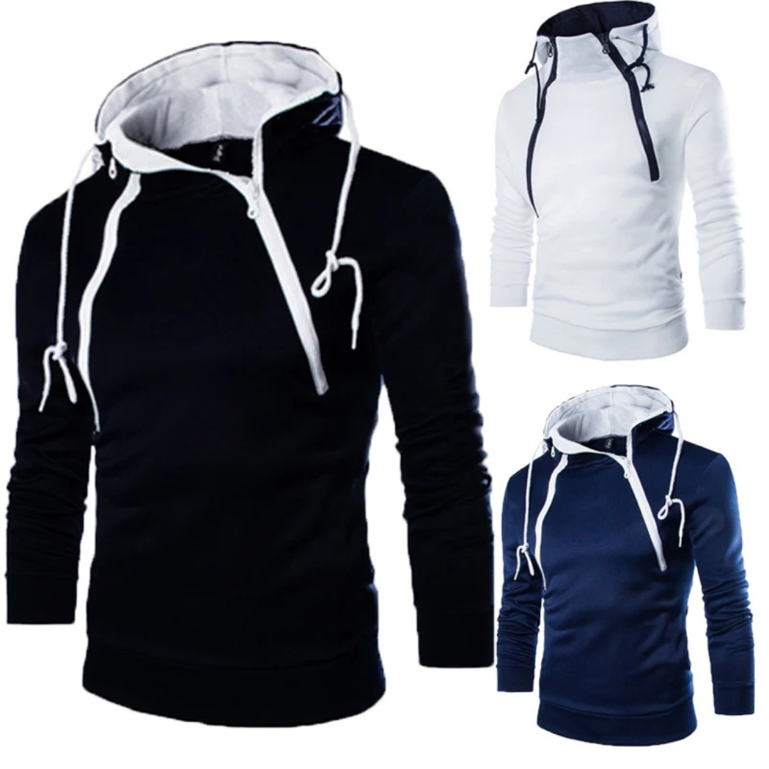 Medard | Sweat à Capuche Stylisé Pour Hommes | Demi-Fermeture éclair