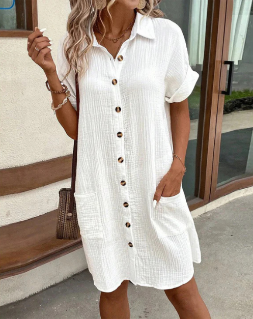Robe Chemise Butonné Pour Femme | Mini
