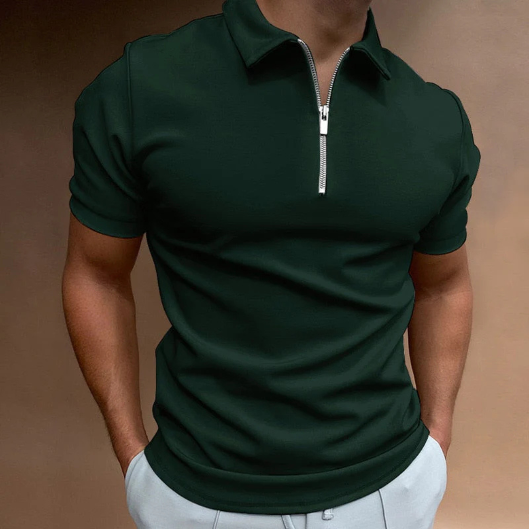 Polo Fermeture à Demi Zippée Pour Hommes | Manche Courte