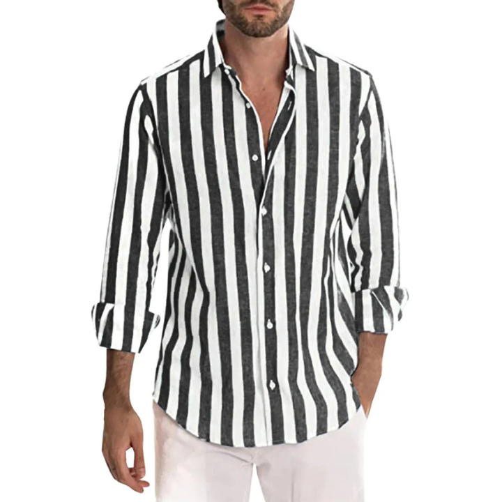 Chemise Rayé Pour Hommes | Manche Longue
