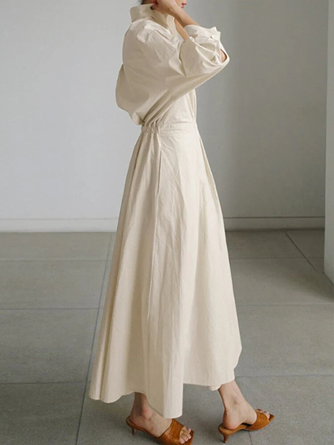 Robe Chemise Manche Longue Pour Femme | Midi