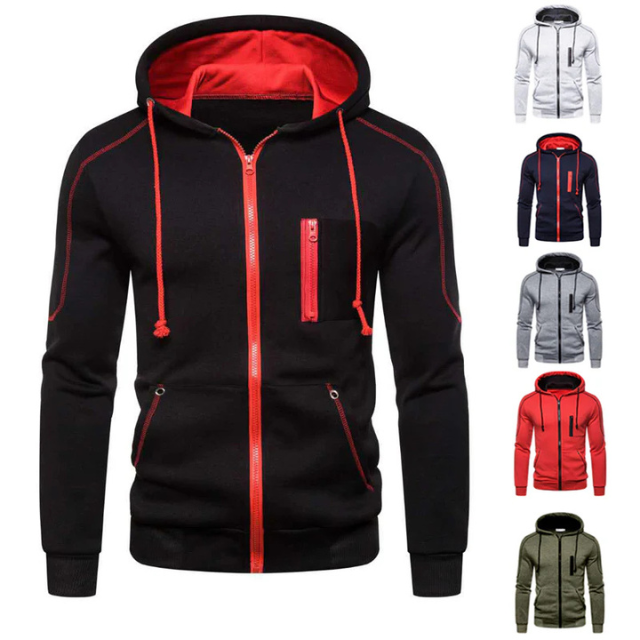 Arthur | Sweat à Capuche Stylisé Pour Hommes | Fermeture à éclair