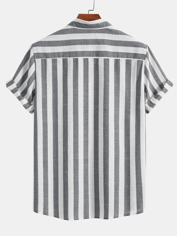 Baron | Polo Rayé Pour Hommes | Manche Courte